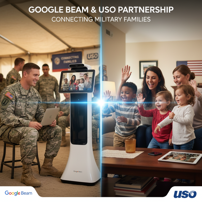 Google's Revolutionary Beam Technology Brings Military Families Together: 3D Holographic Video Calls Coming to USO Centers Worldwide