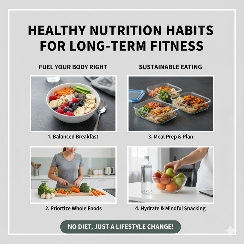 🥗Healthy Nutrition Habits for Long-Term Fitness